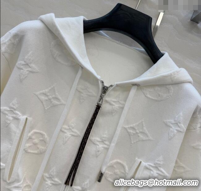 Good Looking Louis Vuitton Cotton Polo Jacket LV120130 White 2025