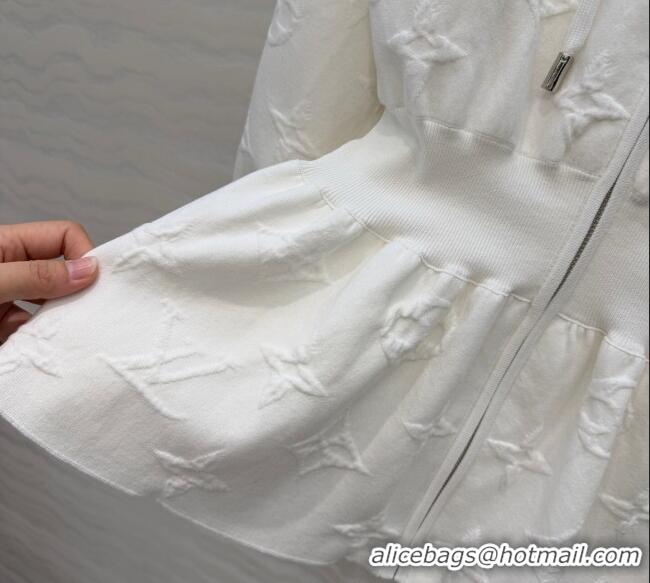 Good Looking Louis Vuitton Cotton Polo Jacket LV120130 White 2025