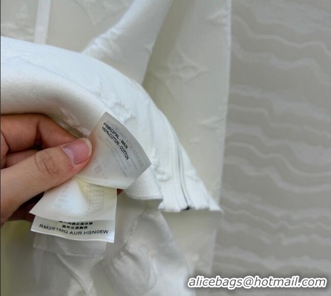 Good Looking Louis Vuitton Cotton Polo Jacket LV120130 White 2025