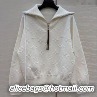 Good Product Louis Vuitton Cotton Polo Shirt LV120251 White 2025