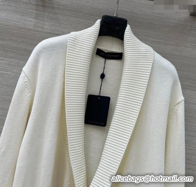 Grade Design Louis Vuitton Wool Cardigan LV120122 White 2025 (For Women and Men)