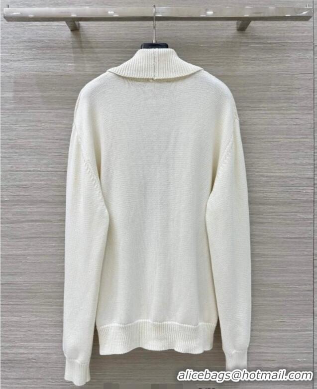 Grade Design Louis Vuitton Wool Cardigan LV120122 White 2025 (For Women and Men)