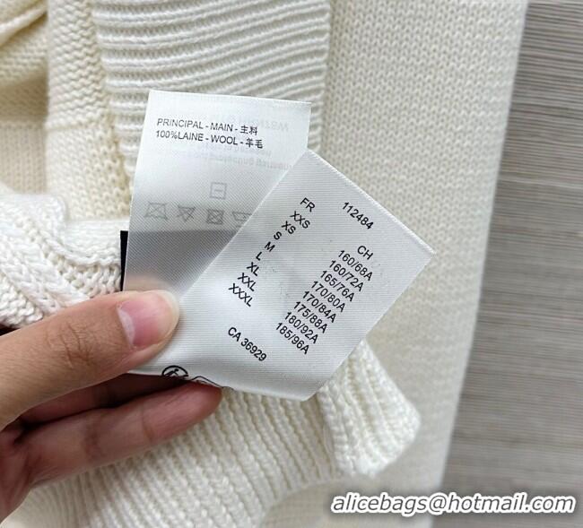 Grade Design Louis Vuitton Wool Cardigan LV120122 White 2025 (For Women and Men)
