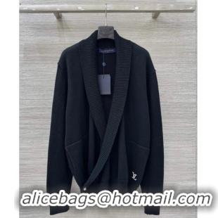 Top Design Louis Vuitton Wool Cardigan LV120122 Black 2025 (For Women and Men)