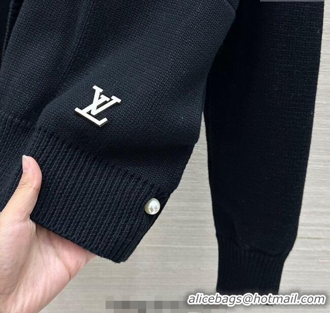 Top Design Louis Vuitton Wool Cardigan LV120122 Black 2025 (For Women and Men)
