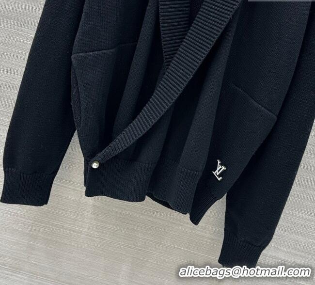 Top Design Louis Vuitton Wool Cardigan LV120122 Black 2025 (For Women and Men)