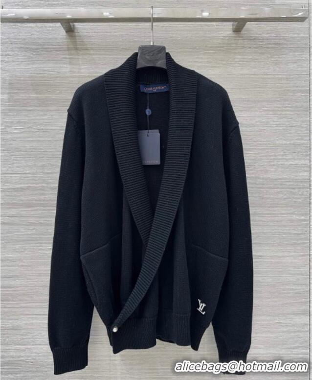 Top Design Louis Vuitton Wool Cardigan LV120122 Black 2025 (For Women and Men)