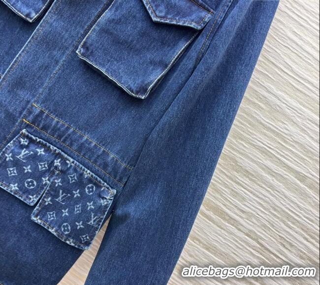 Market Sells Louis Vuitton Cotton Denim Coat LV120230 Blue 2025
