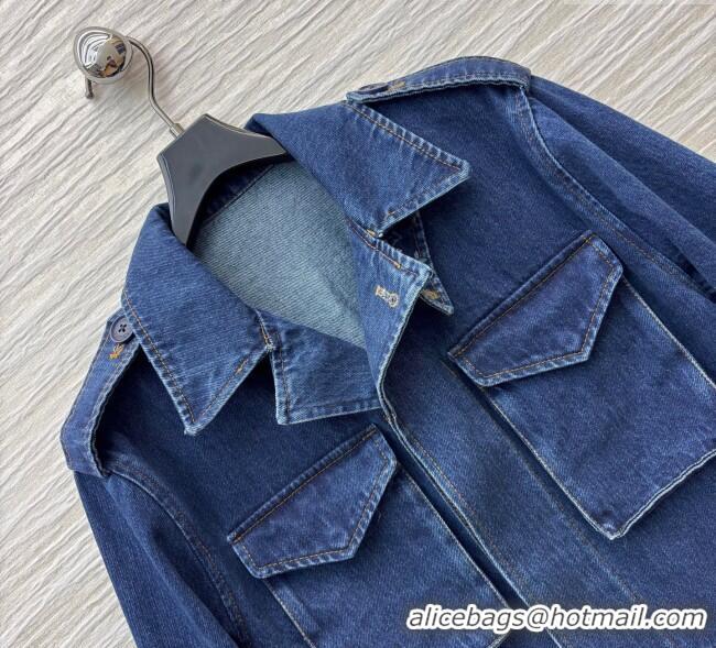 Market Sells Louis Vuitton Cotton Denim Coat LV120230 Blue 2025