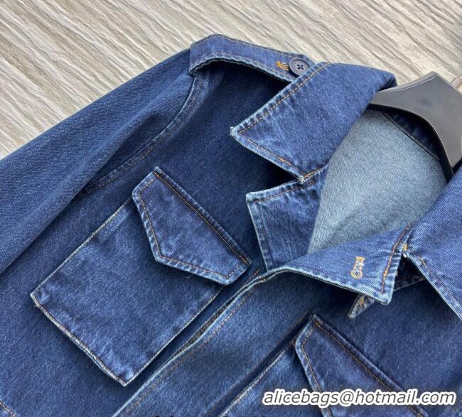 Market Sells Louis Vuitton Cotton Denim Coat LV120230 Blue 2025
