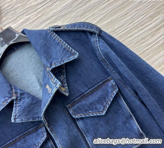 Market Sells Louis Vuitton Cotton Denim Coat LV120230 Blue 2025