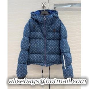 Modern Classic Louis Vuitton Denim Down Jacket LV120237 Blue 2025