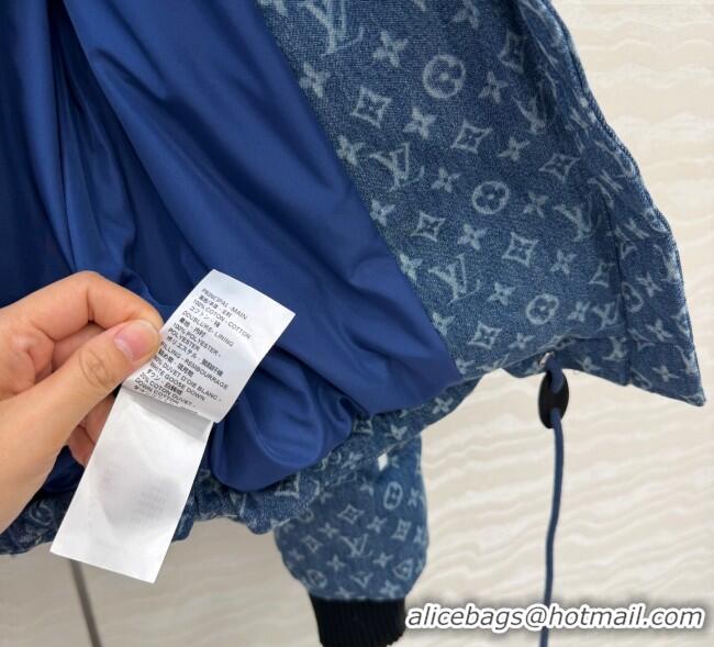 Modern Classic Louis Vuitton Denim Down Jacket LV120237 Blue 2025