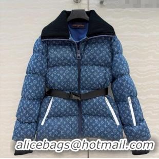 Grade Quality Louis Vuitton Denim Down Jacket LV120238 Blue 2025
