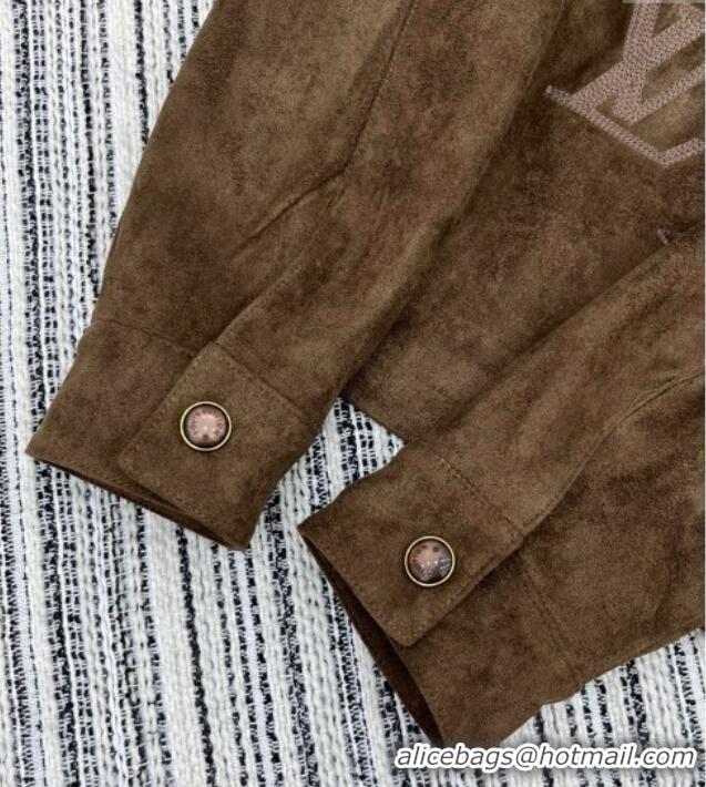 Unique Style Louis Vuitton Suede Jacket LV120255 Brown 2025