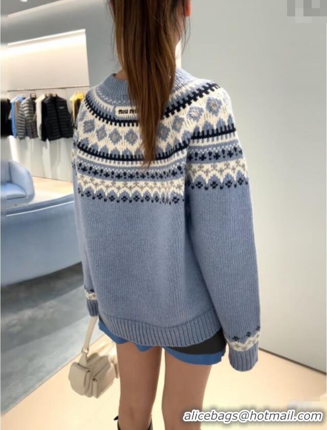 Super Quality Miu Miu Wool Sweater M112706 Blue 2025