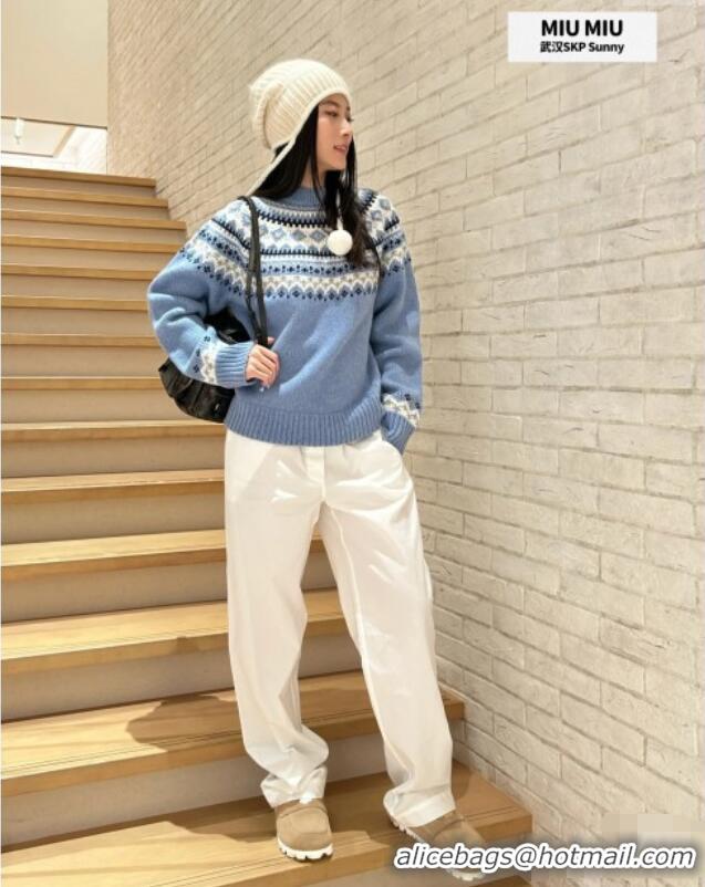Super Quality Miu Miu Wool Sweater M112706 Blue 2025