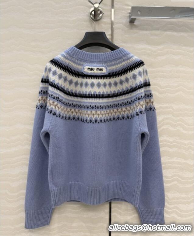 Super Quality Miu Miu Wool Sweater M112706 Blue 2025