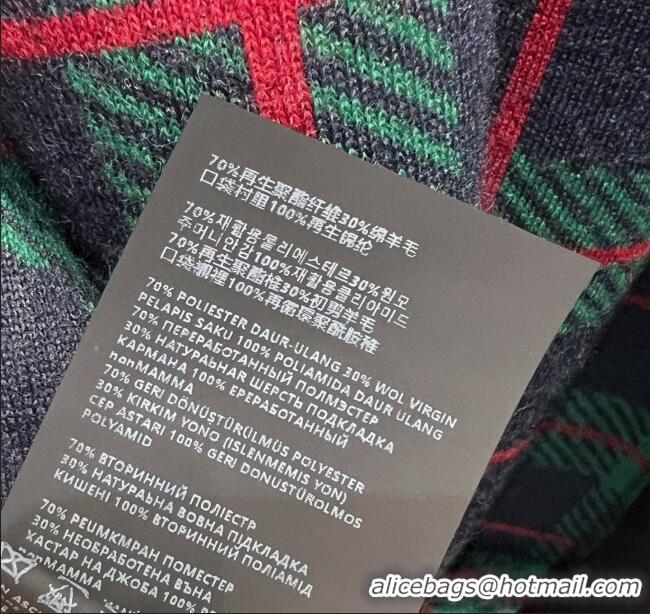 Famous Brand Miu Miu Checked Teddy Zipper Jacket M112723 Green 2025