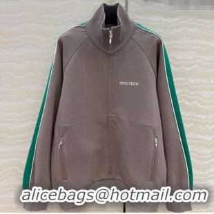 Super Quality Miu Miu Cotton Jacket MM120101 Grey/Green Web 2025
