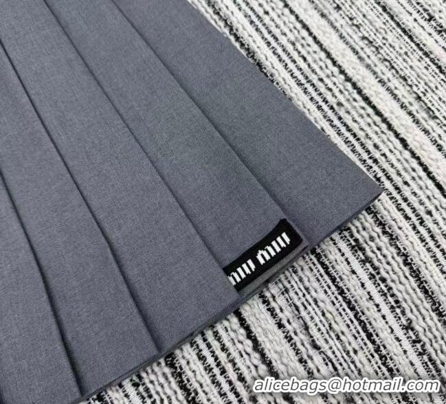 ​Top Grade Miu Miu Jacket and Skirt Set MM1204 Grey 2025