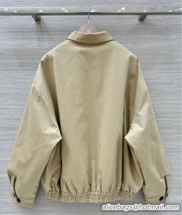 Top Design Miu Miu Padded Jacket MM1205 Beige 2025