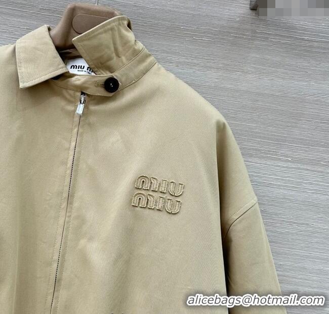 Top Design Miu Miu Padded Jacket MM1205 Beige 2025