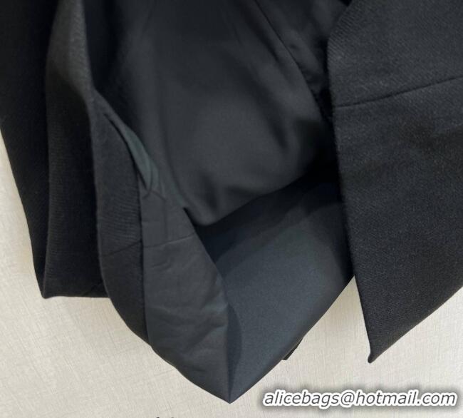 Good Taste Miu Miu Wool Blend Skirt MM1202 Black 2025