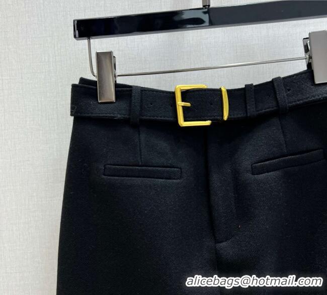 Good Taste Miu Miu Wool Blend Skirt MM1202 Black 2025