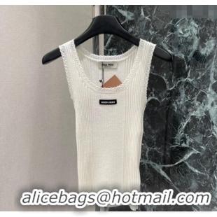 Famous Brand Miu Miu Wool Vest MM120209 White 2025