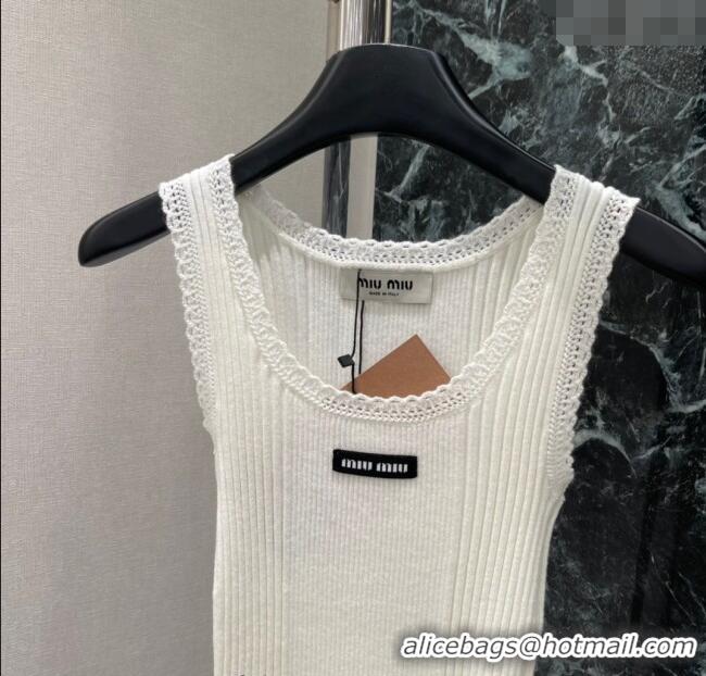 Famous Brand Miu Miu Wool Vest MM120209 White 2025