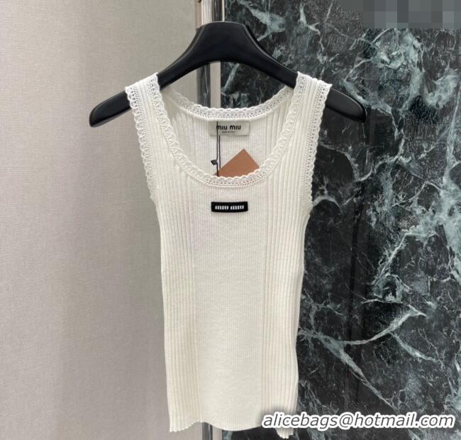 Famous Brand Miu Miu Wool Vest MM120209 White 2025