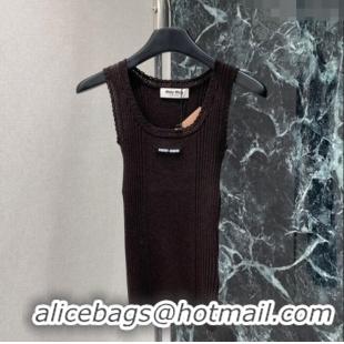 Luxury Cheap Miu Miu Wool Vest MM120209 Black 2025