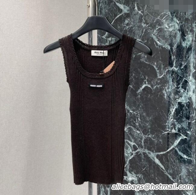 Luxury Cheap Miu Miu Wool Vest MM120209 Black 2025