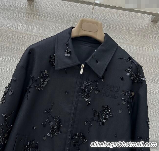 Top Grade Discount Miu Miu Charm Jacket MM120211 Black 2025