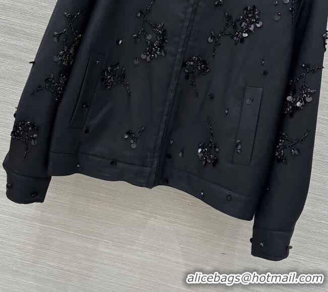 Top Grade Discount Miu Miu Charm Jacket MM120211 Black 2025
