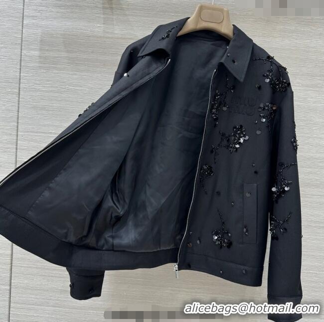 Top Grade Discount Miu Miu Charm Jacket MM120211 Black 2025