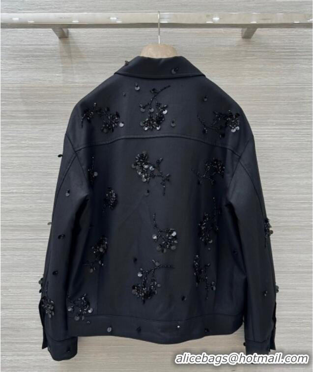 Top Grade Discount Miu Miu Charm Jacket MM120211 Black 2025