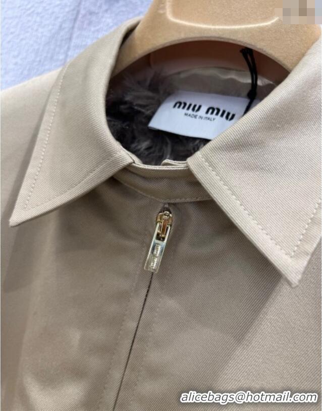 Luxury Discount Miu Miu Padded Jacket MM120213 Khaki 2025