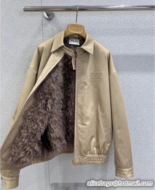 Luxury Discount Miu Miu Padded Jacket MM120213 Khaki 2025