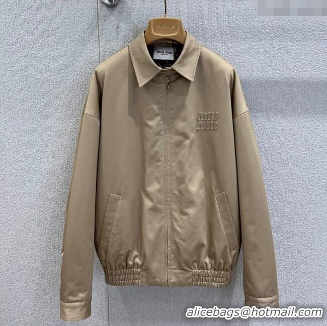 Luxury Discount Miu Miu Padded Jacket MM120213 Khaki 2025