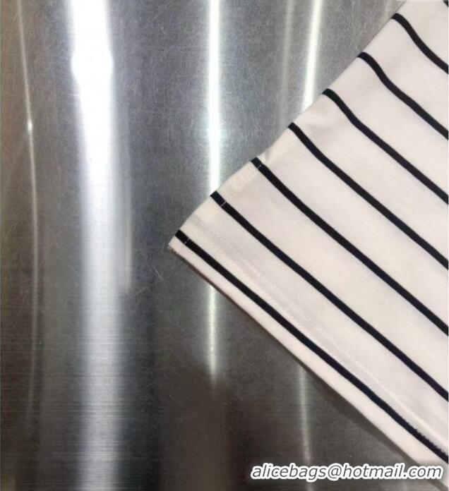 Unique Grade Miu Miu Striped Polo Shirt MM120214 White 2025