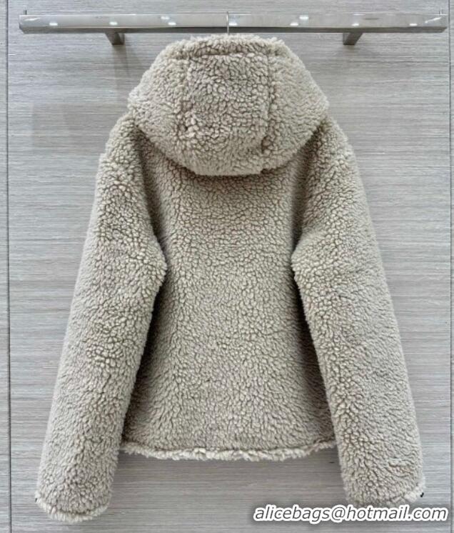Top Quality Miu Miu Teddy Cloth Padded Jacket MM120220 Grey 2025