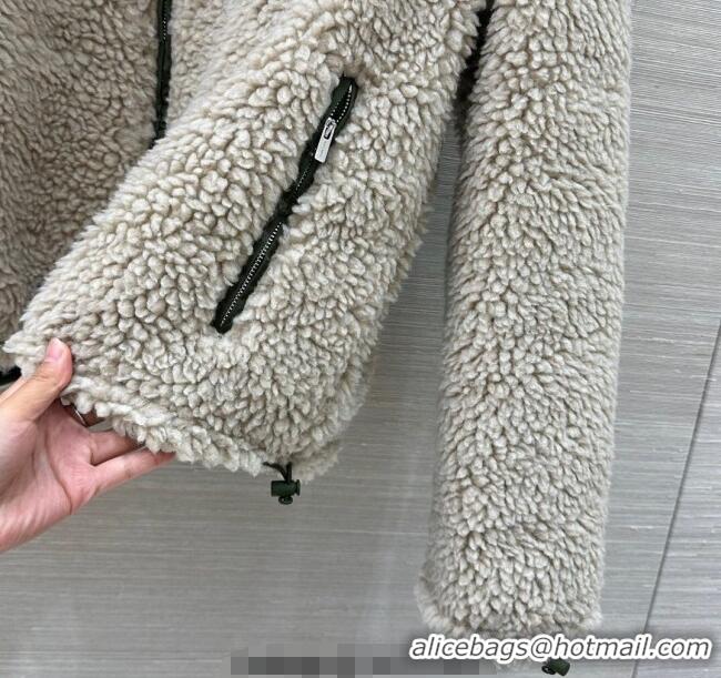 Top Quality Miu Miu Teddy Cloth Padded Jacket MM120220 Grey 2025