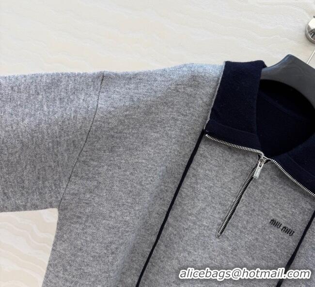 Affordable Price Miu Miu Polo Shirt MM120221 Grey 2025