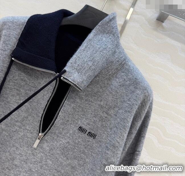 Affordable Price Miu Miu Polo Shirt MM120221 Grey 2025