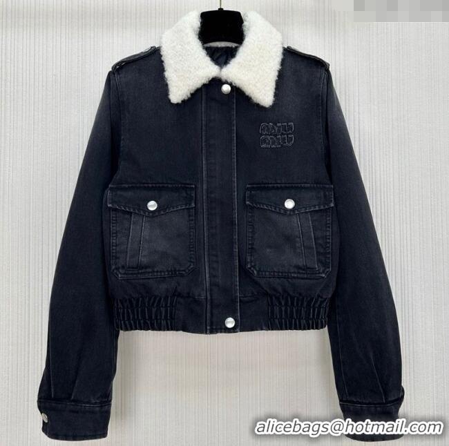 Reasonable Price Miu Miu Denim Quilted Jacket MM120218 Blue 2025