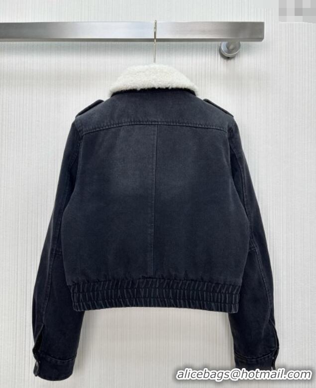 Reasonable Price Miu Miu Denim Quilted Jacket MM120218 Blue 2025