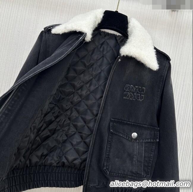 Reasonable Price Miu Miu Denim Quilted Jacket MM120218 Blue 2025