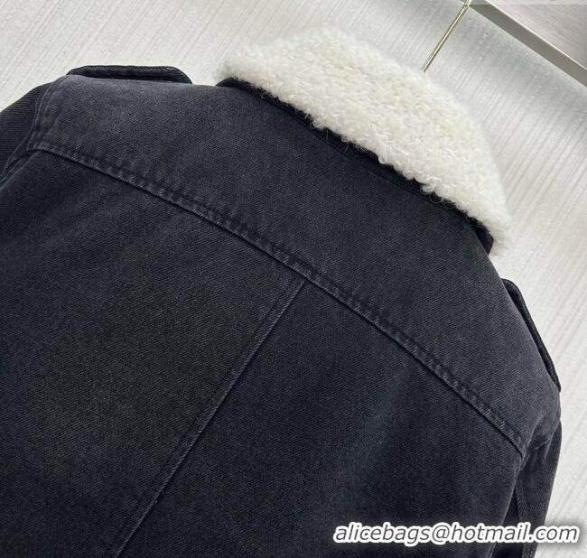 Reasonable Price Miu Miu Denim Quilted Jacket MM120218 Blue 2025